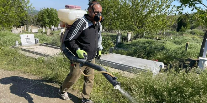 Хербицидна обработка на гробищните паркове в община Гулянци